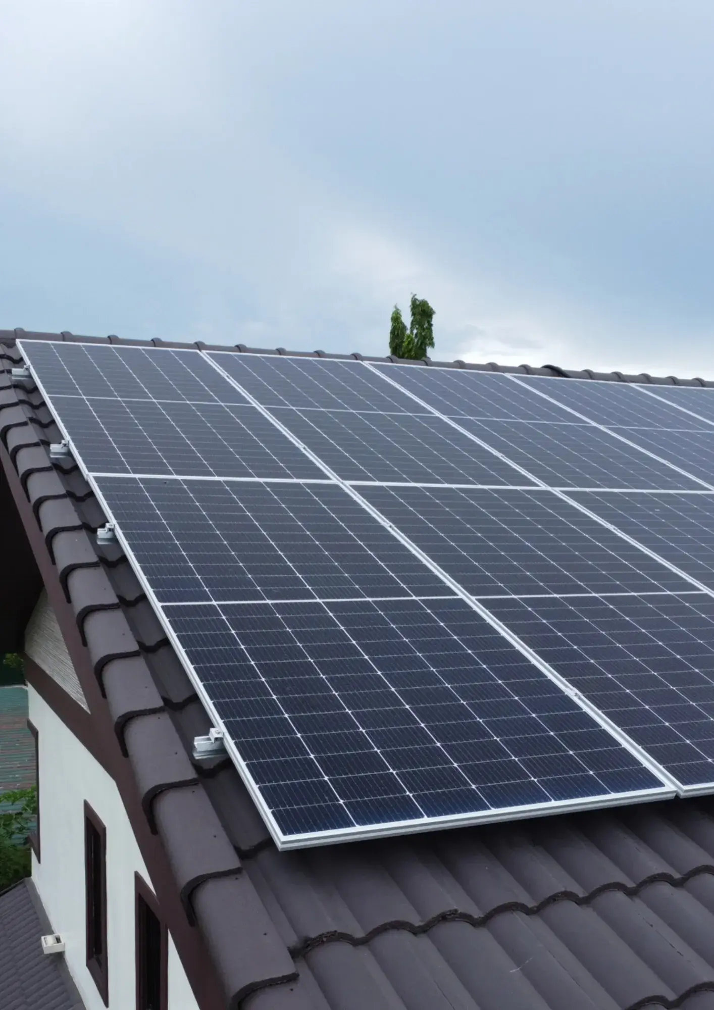 Solar panels installed on a residential roof